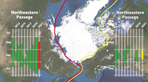 20210706weather 520x290 - 北極海航路／開通は8月中旬、温暖化で開通期間が長期化