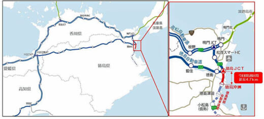 20220210nexcow1 520x235 - NEXCO西日本／3月21日、徳島自動車道と徳島南部自動車道開通