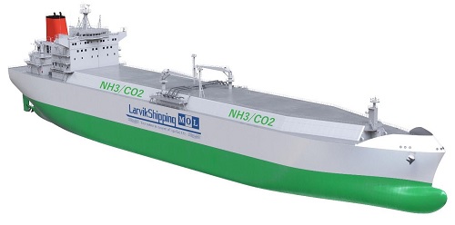 0331mol - 商船三井／アンモニア・液化CO2兼用輸送船の概念研究を完了