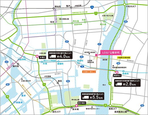 20220308tokyu1 520x403 - 東急不動産／東京都江東区の建設中物流施設で先行内覧会