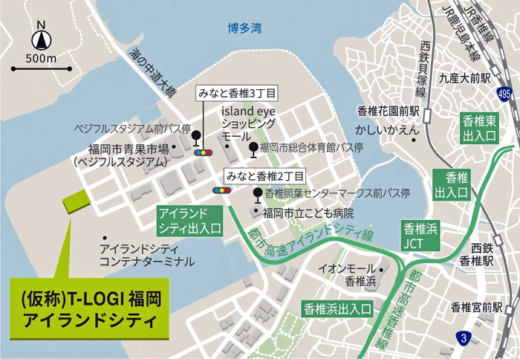 20220601tokyu3 520x359 - 東京建物／4社共同で福岡アイランドシティに物流施設を開発
