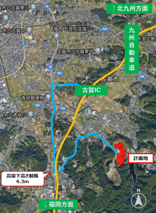 20220608fukuoka2 520x709 - 福岡地所／ロジシティ古賀⻘柳のテナント募集開始、23年3月竣工