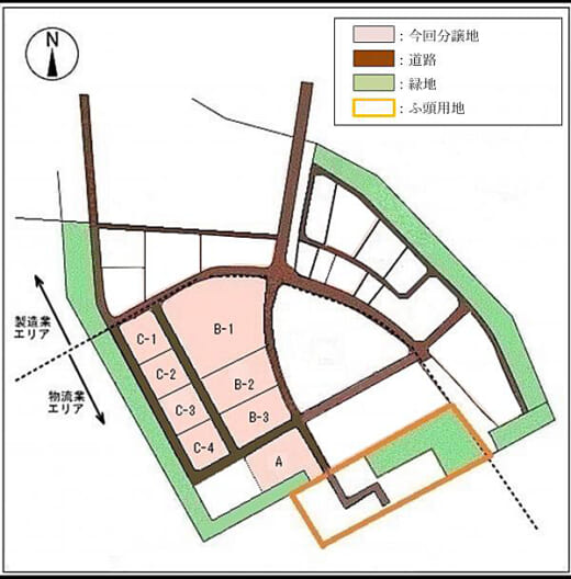 20220822aichi1 520x528 - 愛知県／豊川市の工業用地で物流業エリアの分譲開始
