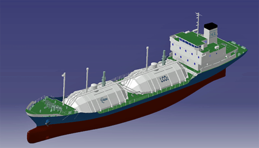 20221007kawasaki2 520x299 - 川崎汽船など／NEDO「液化CO2輸送実証事業」の実証試験船起工