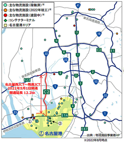 20221020nagoya2 520x597 - 中京圏交通状況／賢くなった利用者、新高速道路料金導入後