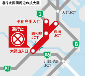 20221116syutoko2 - 首都高速道路／高速1号羽田線2週間通行止め、2023年5月から