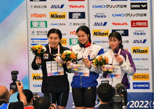 20221205suzuyo2 520x368 - 鈴与／望月絹子選手がジャパンオープン800m自由形で準優勝