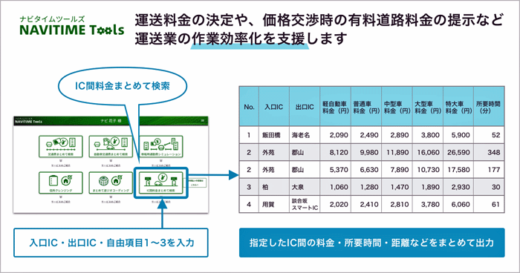 20221220navitime 520x273 - ナビタイムジャパン／「IC間料金まとめて検索」機能を提供開始