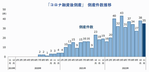 20221298tdb4gif 520x252 - 11月の企業倒産／7か月連続前年同月比増、運輸・通信業は24件