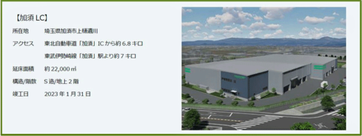 20230202trc 520x196 - TRC／「加須LC」のPM業務受託、総延床面積115万m2超に
