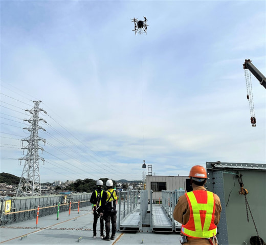 20230215skydrive2 520x479 - SkyDriveと大林組／人口集中地区の建設現場で物流ドローン運用