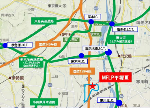 20230331mflp4 520x377 - 三井不動産／神奈川県平塚市にエリア3棟目2.6万m2物流施設竣工