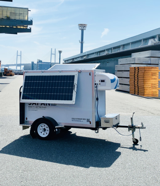 20230510poc 520x601 - PoCTECH等／太陽光で発電する小型冷蔵・冷凍トレーラー開発