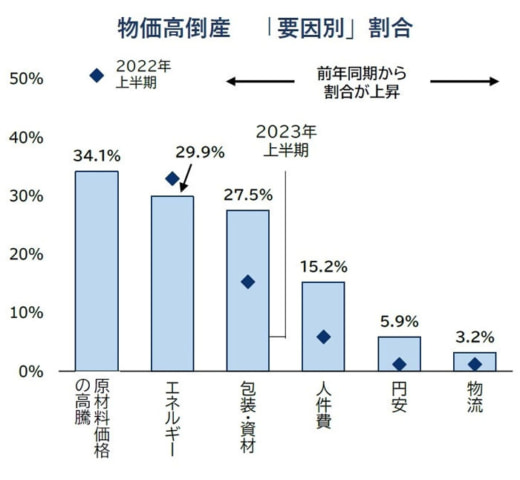 20230710tdb2 520x480 - 物価高倒産／半年で過去最多、人件費高騰、累計375件、運輸58件