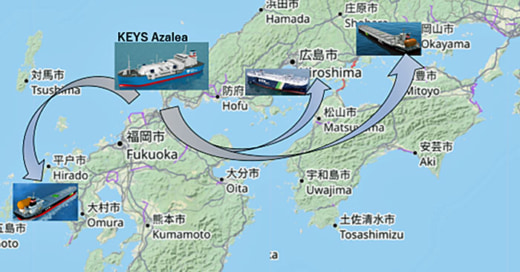 20230712nyk22 520x272 - 日本郵船／LNGバンカリング船、九州・瀬戸内でLNG燃料供給開始