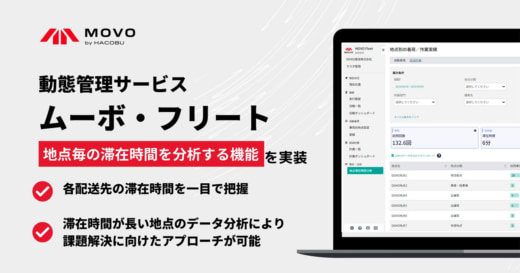 20231013hacobu1 520x273 - Hacobu／動態管理サービスに地点毎の滞在時間の分析機能を実装