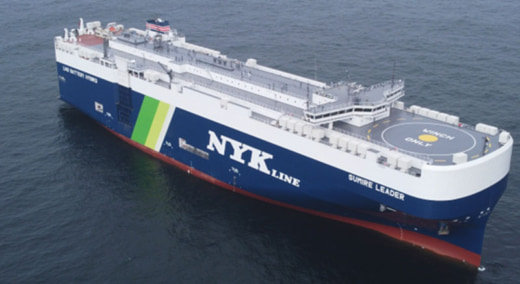 20231019nyk 520x284 - 日本郵船／マツダ向け輸送に従事、LNG燃料自動車専用船が就航