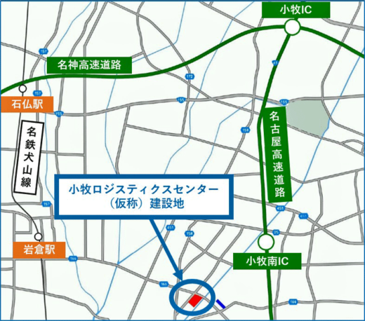 20231024higashi2 520x458 - ヒガシ21／愛知県小牧市に新倉庫建設、中部エリアの基幹拠点に