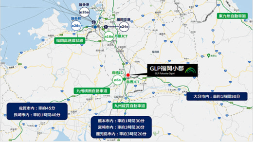 20231205glp5 520x292 - 日本GLP／福岡県で9.1万m2の物流施設竣工、4社の入居決定