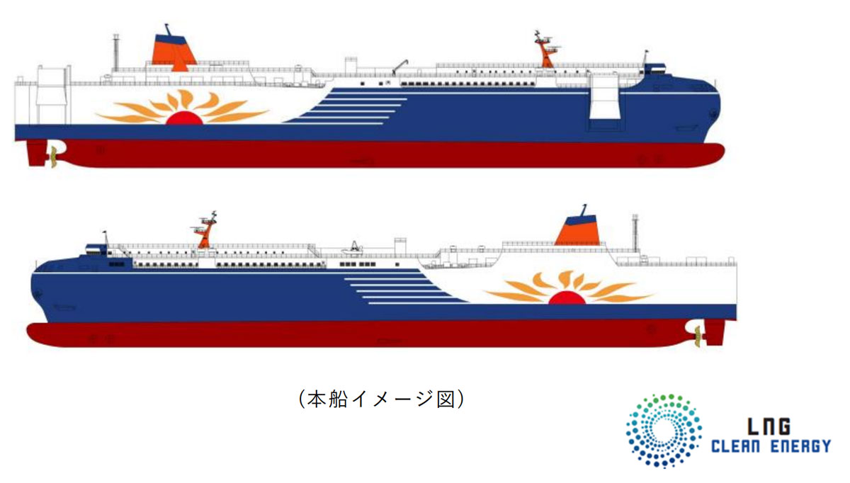 20240122mol21 - 商船三井／新造LNG燃料フェリー2隻トラック積載スペース拡張