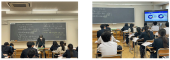 教材を使用したモデル授業の様子
