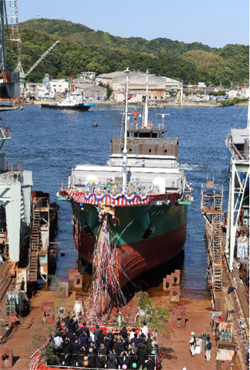 20240605senko - センコー、JR貨物／共同船が進水式、災害時は代行輸送も