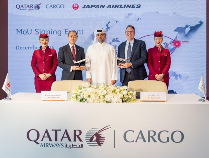 20241204JAL01 710x537 - JAL／カタール航空とパートナーシップ強化 路線ネットワーク拡大へ