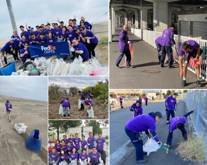 20241212fedex01 710x565 - フェデックス／清掃活動で計525kgのゴミ回収 1都3県で地域貢献