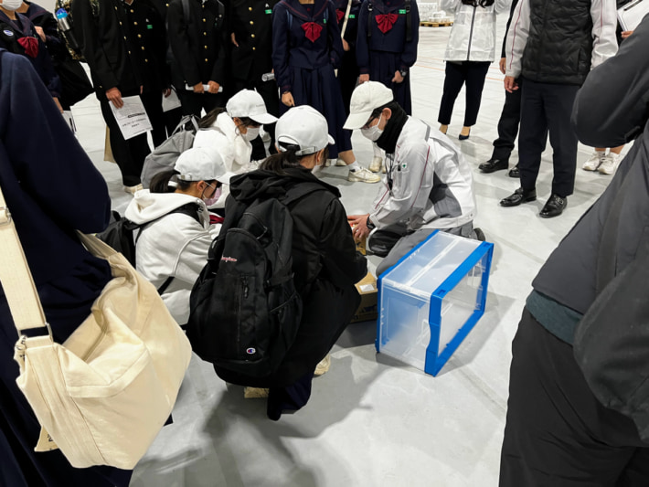 20250128daiwabutsuryu02 710x533 - 大和物流／佐賀県鳥栖で中学生29名の職場見学 物流センターでは初