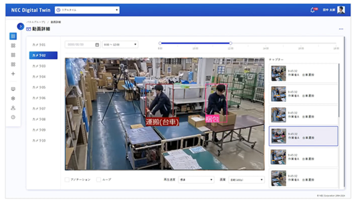 20250327NEC03 710x403 - NEC／映像AIで物流現場をデジタル上に可視化 効率化と省人化へ