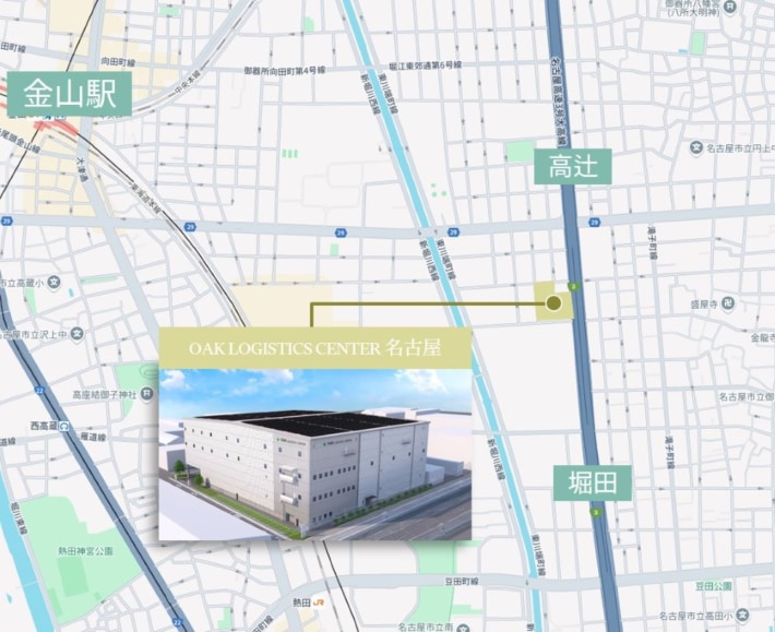 MAP 710x579 - 【PR】CBRE／4月10・11日に名古屋市昭和区の大型物流施設で竣工前内覧会