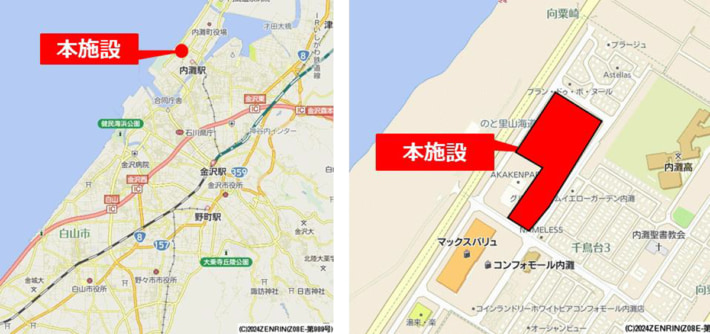 20250526kandenfudosan02 710x334 - 関電不動産開発／石川県内灘町で2.7万m2のマルチテナント型施設を着工