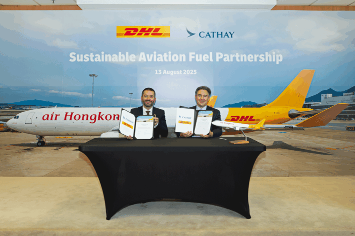 0815dhl1 710x473 - DHL ExpressとキャセイG／アジアでのSAF活用拡大へ新契約