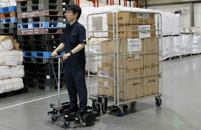 フジテックスほか/歩行負担を最大9割削減、台車牽引ソリューション開発 0909fujitex1 - フジテックスほか/歩行負担を最大9割削減、台車牽引ソリューション開発