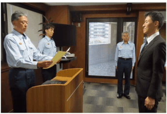 表彰式の様子（松戸市消防局提供）