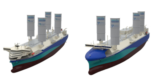 LNG 520x274 - 商船三井／硬翼帆式風力推進装置4基搭載LNG船が基本設計の承認取得