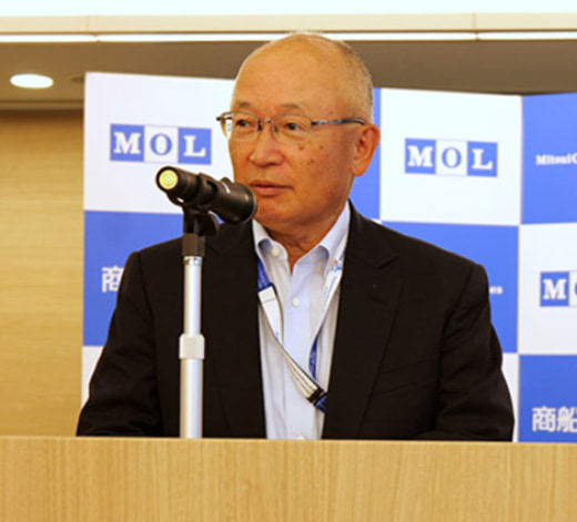 20251002mitui01 520x471 - 商船三井／入社式で橋本社長が新入社員に海上での経験と海技力に期待感示す