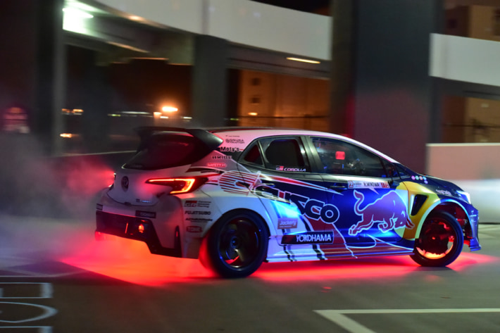 20251004Red Bull ESR02 710x473 - レッドブル／ESR東扇島でカーイベント、ランプウェイでドリフト走行