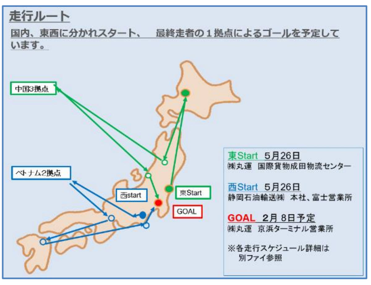 丸運/70拠点が参加の「グループ無事故・無違反駅伝」ゴールに到達 20260213ma01 - 丸運/70拠点が参加の「グループ無事故・無違反駅伝」ゴールに到達
