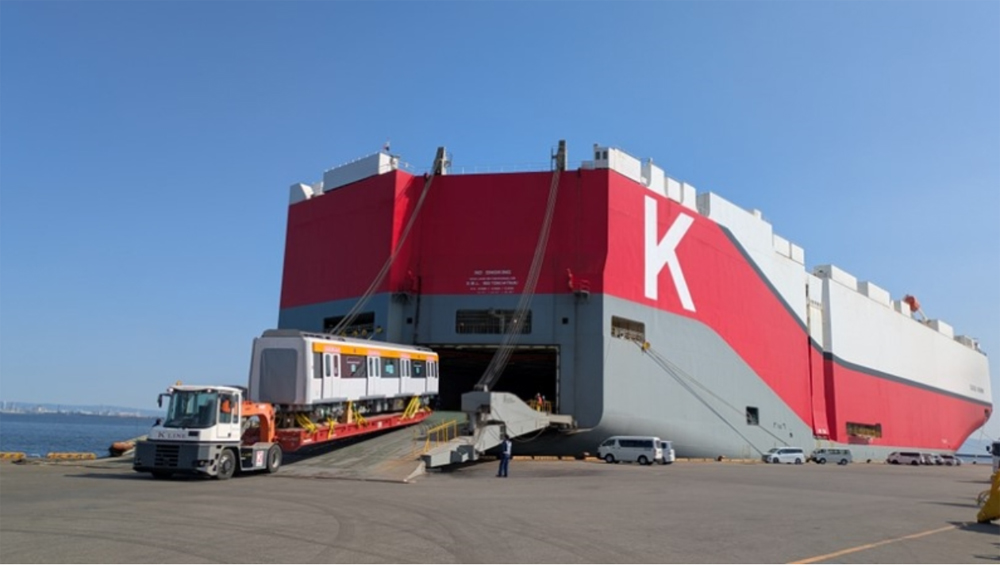 川崎汽船/日本製の鉄道車両を神戸からエジプトに自動車船で出荷 20260323kline1 - 川崎汽船/日本製の鉄道車両を神戸からエジプトに自動車船で出荷