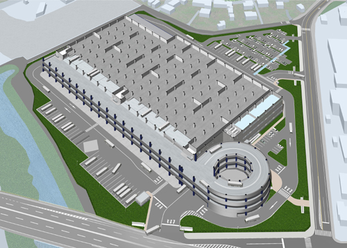 20120214kitakashiwa6 - ロジポート北柏／千葉県柏市に延床面積約3万8000坪の物流拠点、10月竣工