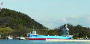 20110307sankyu - 山九／22年ぶりに内航新造船「公龍丸」進水