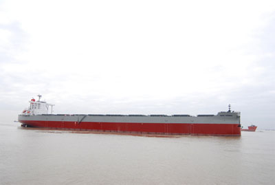 20111214kawasakik - 川崎汽船／20万重量トン型ばら積運搬船竣工